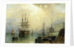 H.M.S. War Sprite off Greenwich, London by Claude Thomas Stanfield Moore