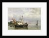 Fishermen near Rotterdam, Holland by Hermanus Koekkoek the Younger