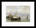Fishermen near Rotterdam, Holland by Hermanus Koekkoek the Younger
