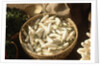 Basket of White Eggplants at the Market by Anonymous