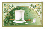 Erin Go Bragh Postcard with Top Hat by Anonymous