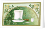 Erin Go Bragh Postcard with Top Hat by Anonymous