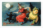 Hallowe'en Postcard by Anonymous