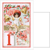 A Happy New Year Postcard with a Little Girl and Bells by Anonymous