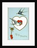 To My Valentine Postcard with Swallows by Anonymous
