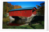 Red Covered Bridge on Rural Road by Anonymous