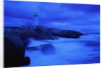 Lighthouse on Rocky Shore by Anonymous