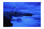 Lighthouse on Rocky Shore by Anonymous
