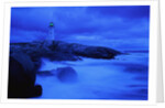 Lighthouse on Rocky Shore by Anonymous