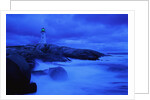 Lighthouse on Rocky Shore by Anonymous