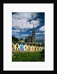 St. Coleman's Cathedral of Cobh Behind Colorful Row Houses by Anonymous