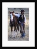 Cowboy Waiting with Horse by Anonymous