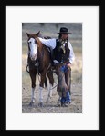 Cowboy Waiting with Horse by Anonymous