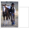 Cowboy Waiting with Horse by Anonymous