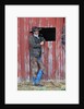 Cowboy Waiting at Barn by Anonymous