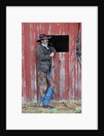 Cowboy Waiting at Barn by Anonymous