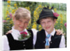 Two Bavarian Children Wear Traditional Dress by Anonymous