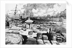 Sailing Ships at New Orleans Levees by Anonymous