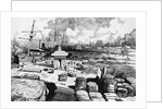 Sailing Ships at New Orleans Levees by Anonymous