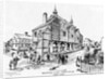 Drawing of First Boston Town Hall by Charles Lawrenc