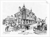 Drawing of First Boston Town Hall by Charles Lawrenc