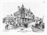 Drawing of First Boston Town Hall by Charles Lawrenc
