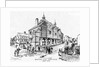 Drawing of First Boston Town Hall by Charles Lawrenc