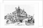 Drawing of First Boston Town Hall by Charles Lawrenc