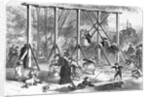 19th-Century Illustration of a Playground in Central Park by Anonymous
