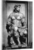 Detail of Giuliano de' Medici from the Tomb of Giuliano de' Medici by Michelangelo Buonarroti
