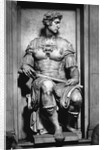 Detail of Giuliano de' Medici from the Tomb of Giuliano de' Medici by Michelangelo Buonarroti