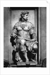 Detail of Giuliano de' Medici from the Tomb of Giuliano de' Medici by Michelangelo Buonarroti