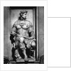 Detail of Giuliano de' Medici from the Tomb of Giuliano de' Medici by Michelangelo Buonarroti
