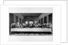 The Last Supper. an engraving of Leonardo da Vinci's famous painting. at S. Maria delle Grazie, Mila by Anonymous