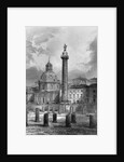 Trajan's column. Rome. Undated engraving by Anonymous
