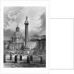 Trajan's column. Rome. Undated engraving by Anonymous