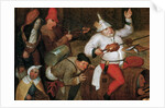 Detail of Combat Between Carnival and Lent by Workshop of Bruegel the Elder