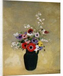 Large Green Vase with Mixed Flowers by Odilon Redon