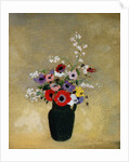 Large Green Vase with Mixed Flowers by Odilon Redon
