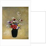 Large Green Vase with Mixed Flowers by Odilon Redon