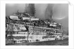Gutted Hull Of Oceanliner, Qn. Elizabeth by Anonymous