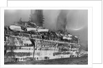 Gutted Hull Of Oceanliner, Qn. Elizabeth by Anonymous