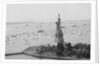 Long Line Of Ships Sails Past Statue by Anonymous