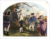 Nathan Hale Led to His Execution Illustration by Corbis