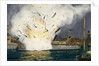 Illustration of Explosion of the USS Maine in Havana Harbor by Anonymous