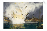 Illustration of Explosion of the USS Maine in Havana Harbor by Anonymous