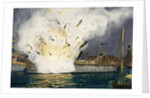 Illustration of Explosion of the USS Maine in Havana Harbor by Anonymous
