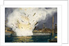 Illustration of Explosion of the USS Maine in Havana Harbor by Anonymous