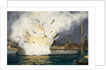 Illustration of Explosion of the USS Maine in Havana Harbor by Anonymous