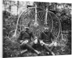 Early Bicyclists Taking a Break by Highwheelers